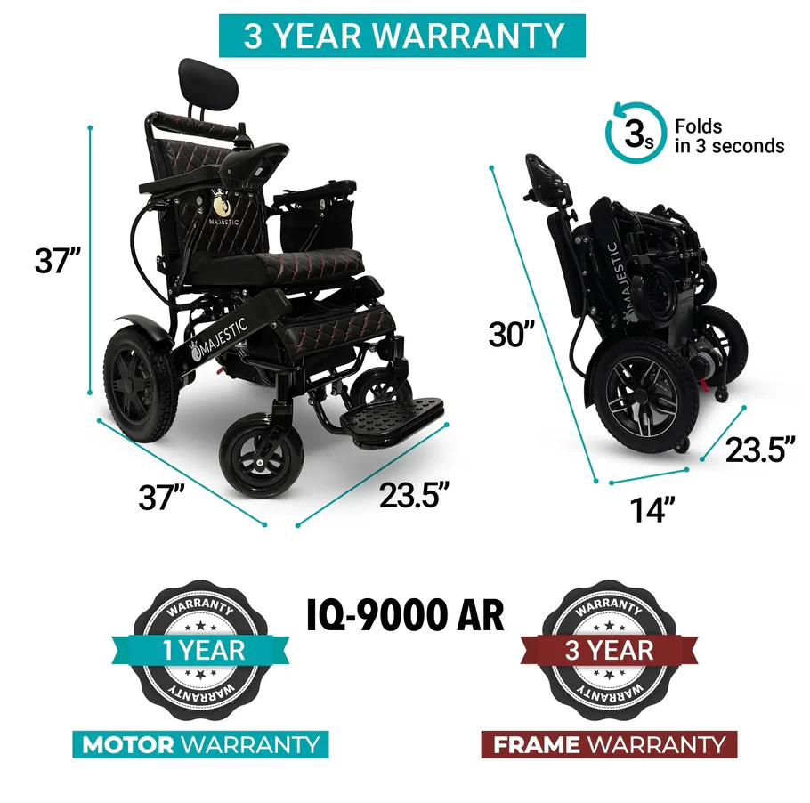 Auto Recline Remote Controlled Electric Wheelchair - Image 17