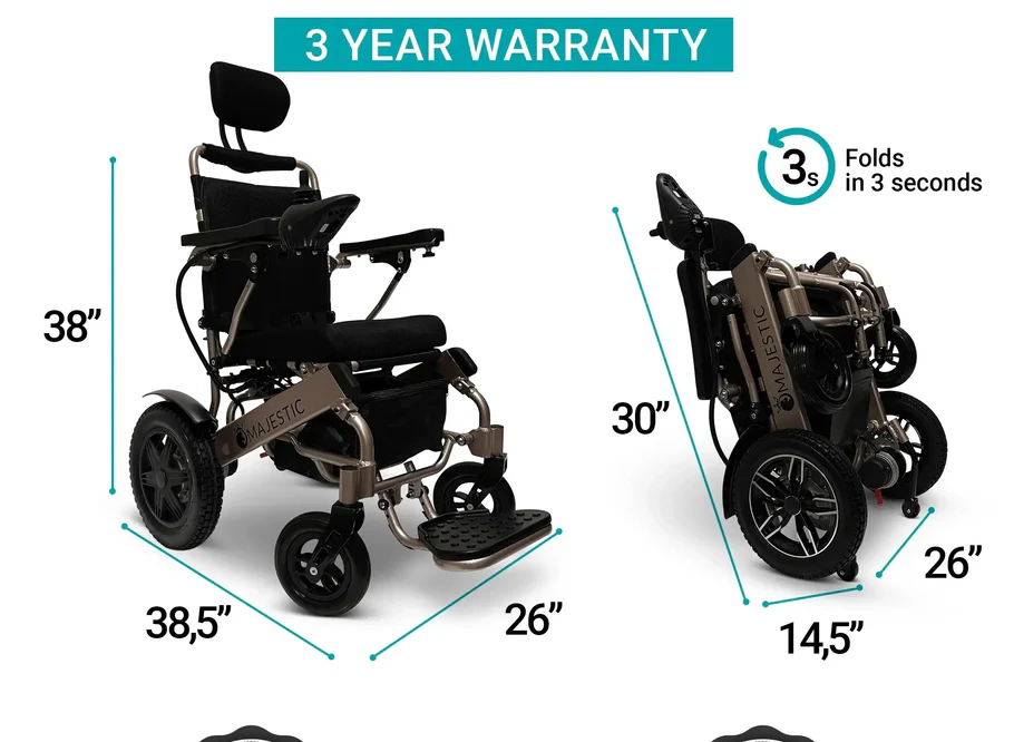 Auto Recline Remote Controlled Electric Wheelchair - Image 16