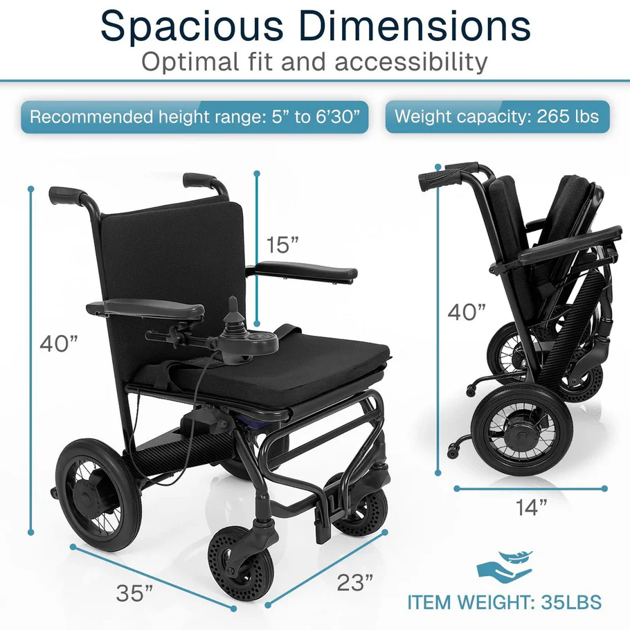 Health Carbon Crossover Power Wheelchair - Image 8