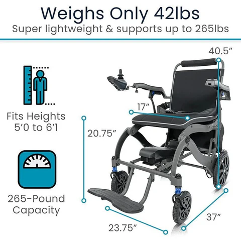 Vive Health Airframe Power Wheelchair (Magnesium) - 42 lbs - Image 7
