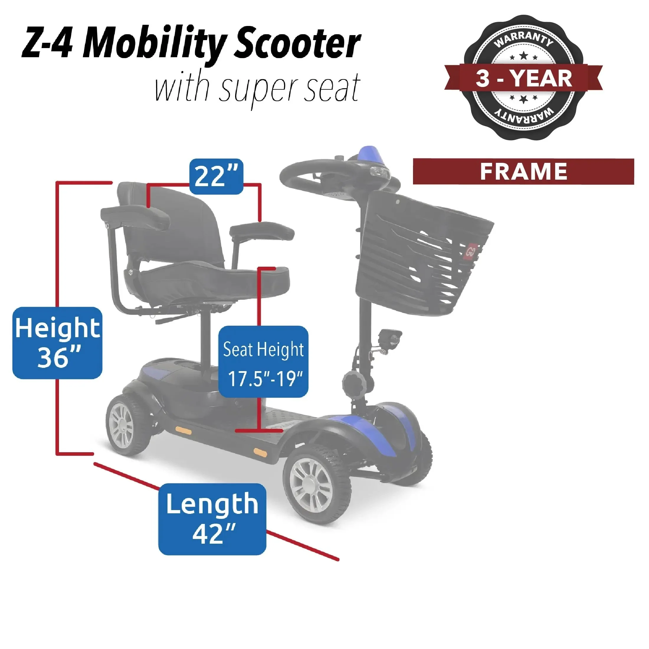 Z-4 Ultra-Light Electric Mobility Scooter With Quick-Detach Frame - Image 21