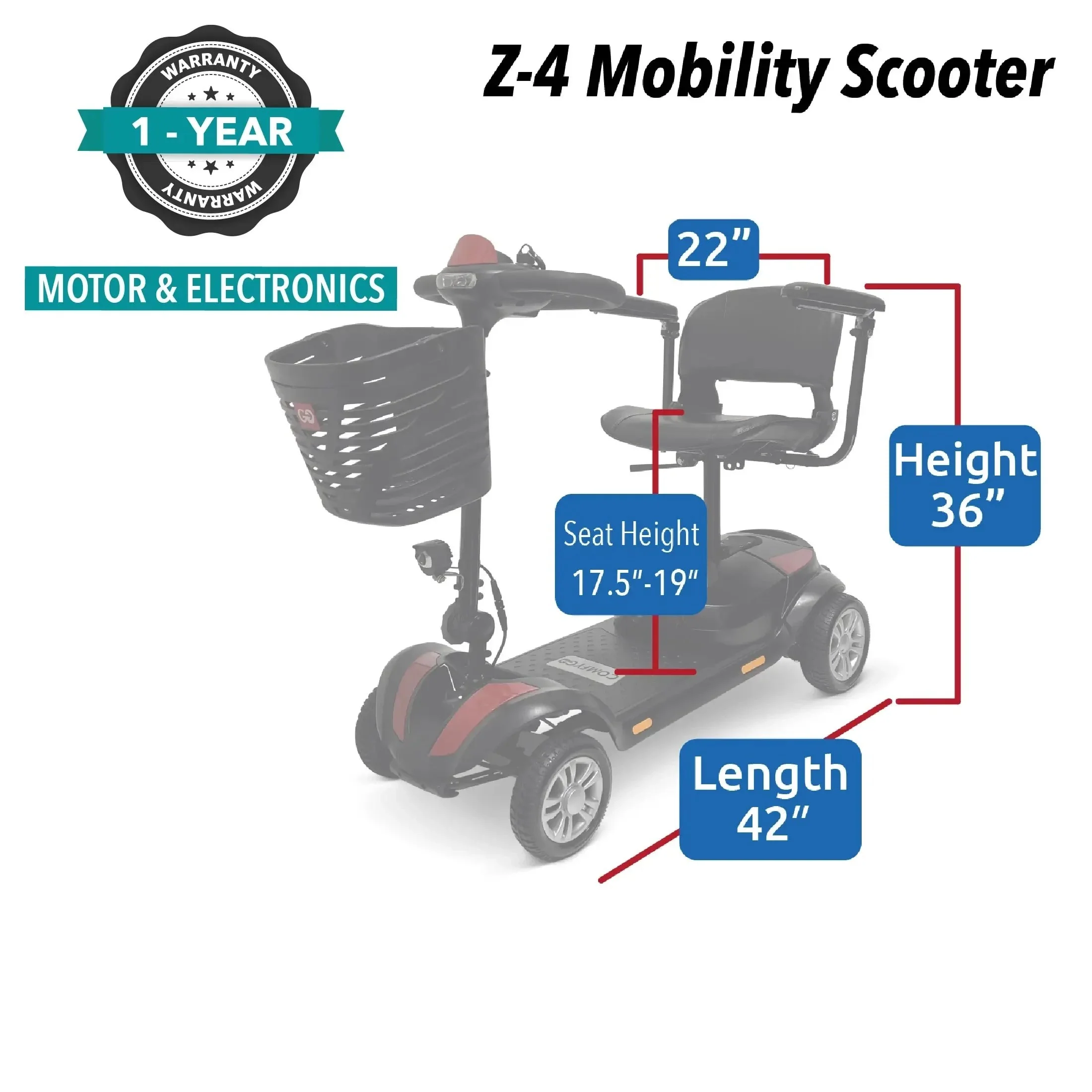 Z-4 Ultra-Light Electric Mobility Scooter With Quick-Detach Frame - Image 20