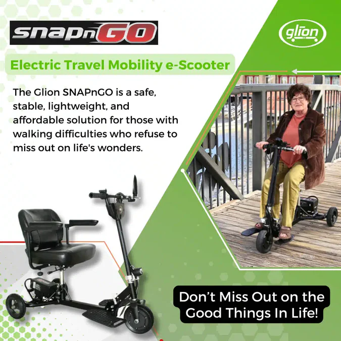 SNAPnGO Electric Travel Mobility Scooter - Swivel Seat - Image 14