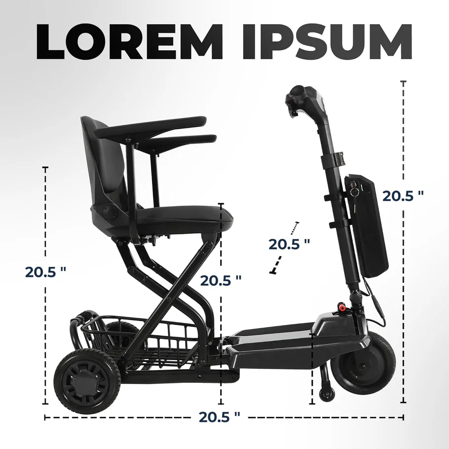 Super Light Flight Portable Folding Mobility Scooter 36 lbs - Image 22