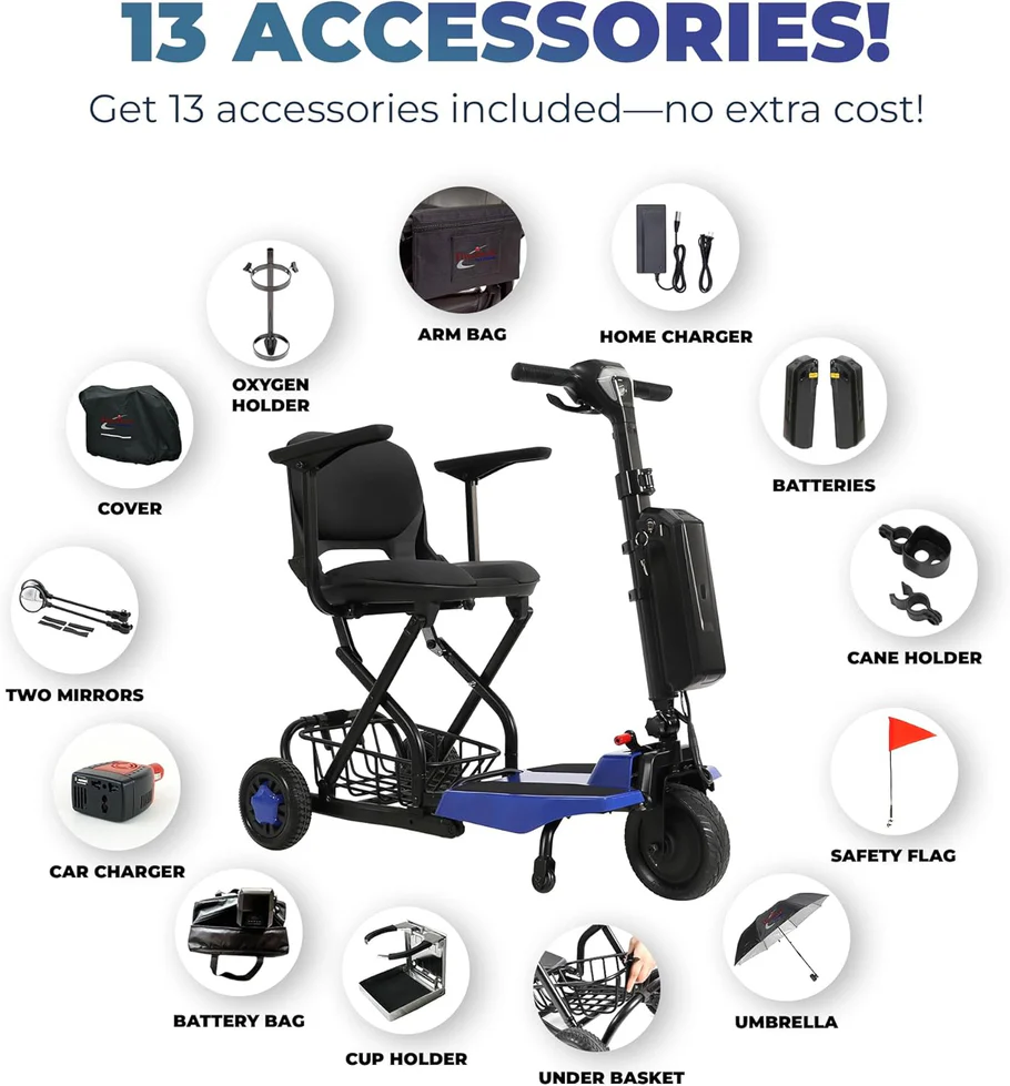 Super Light Flight Portable Folding Mobility Scooter 36 lbs - Image 18