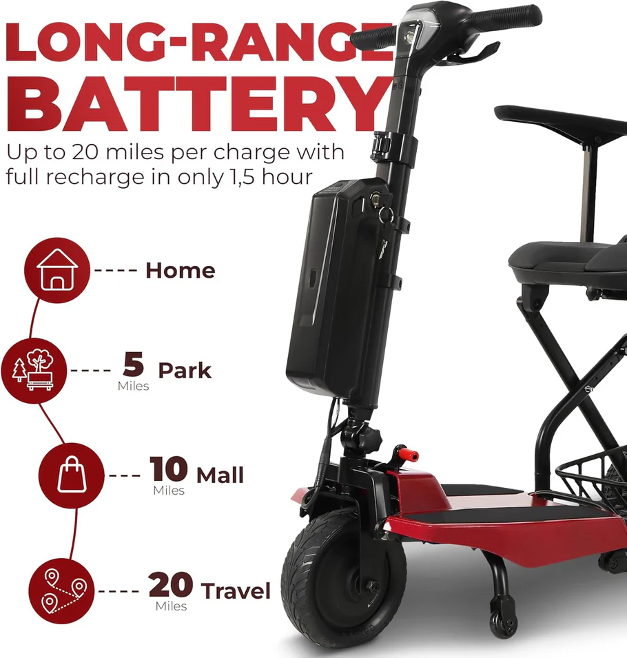 Super Light Flight Portable Folding Mobility Scooter 36 lbs - Image 9