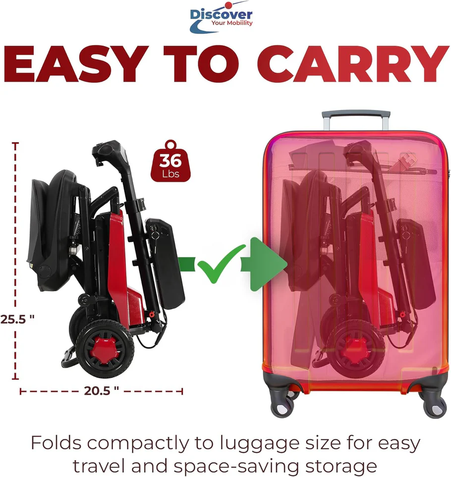 Super Light Flight Portable Folding Mobility Scooter 36 lbs - Image 7
